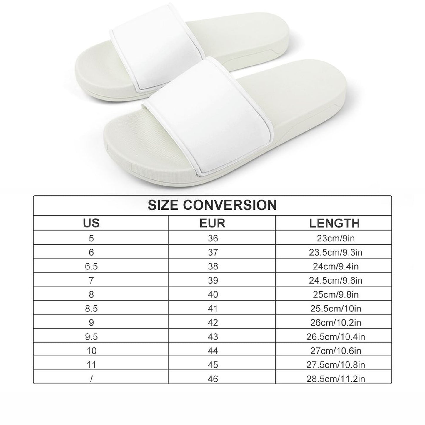 Custom Shoes Adults' Black/White Slippers Non Slip Slippers