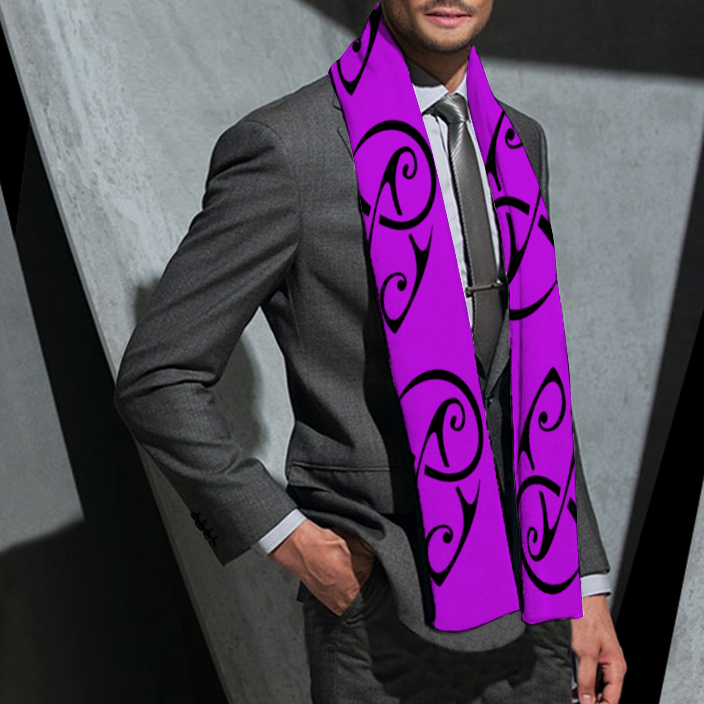 Custom Scarf Warm Breathable Velvet Scarf for Winter 63" x 10"